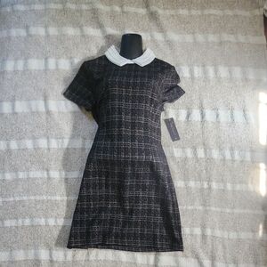 & Other Stories Black and White Checkered Mini Dress